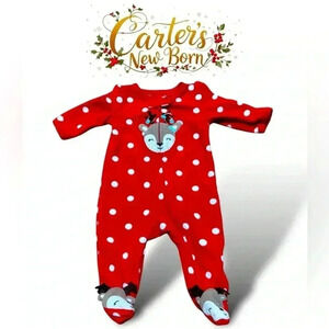NWOT Carter’s New Born holiday reindeer footie! 15% dsct w 2+ bundle!
